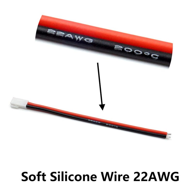 elechawk 10 Pairs 2.0mm Spade 2P Cable 8cm Lead Plug Connector Male and Female for 1S Lipo Battery Charging Drone Syma X5C X5SW SNAPTAIN S5C - Image 3